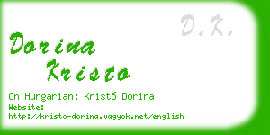 dorina kristo business card
